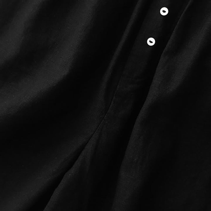 Buddha Stones Summer Minimalist Button-Up Elastic Waist Solid Women's Shorts With Pockets - image 14