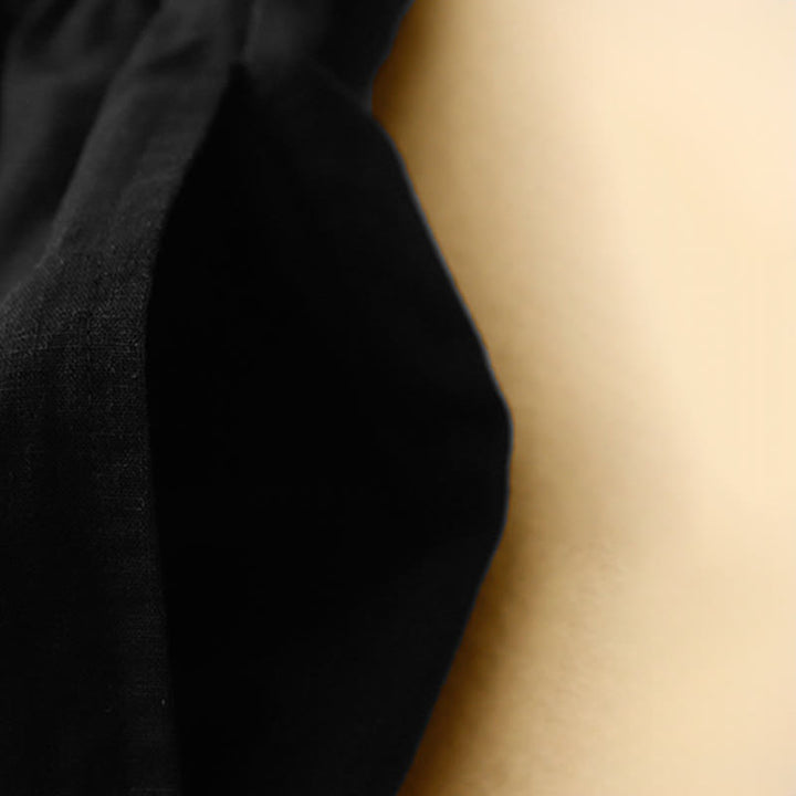 Buddha Stones Summer Minimalist Button-Up Elastic Waist Solid Women's Shorts With Pockets - image 12