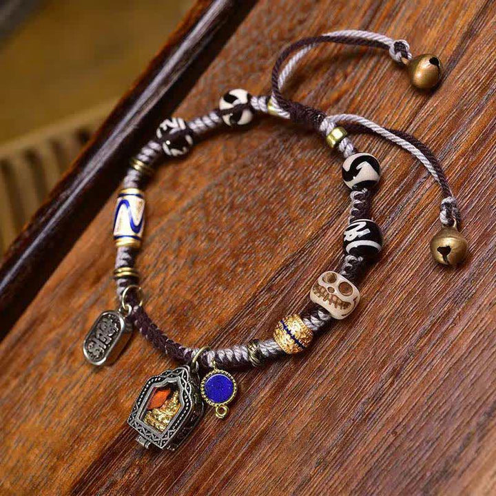 Buddha Stones Copper Buddha Braided Rope Compassion Bracelet - image 1
