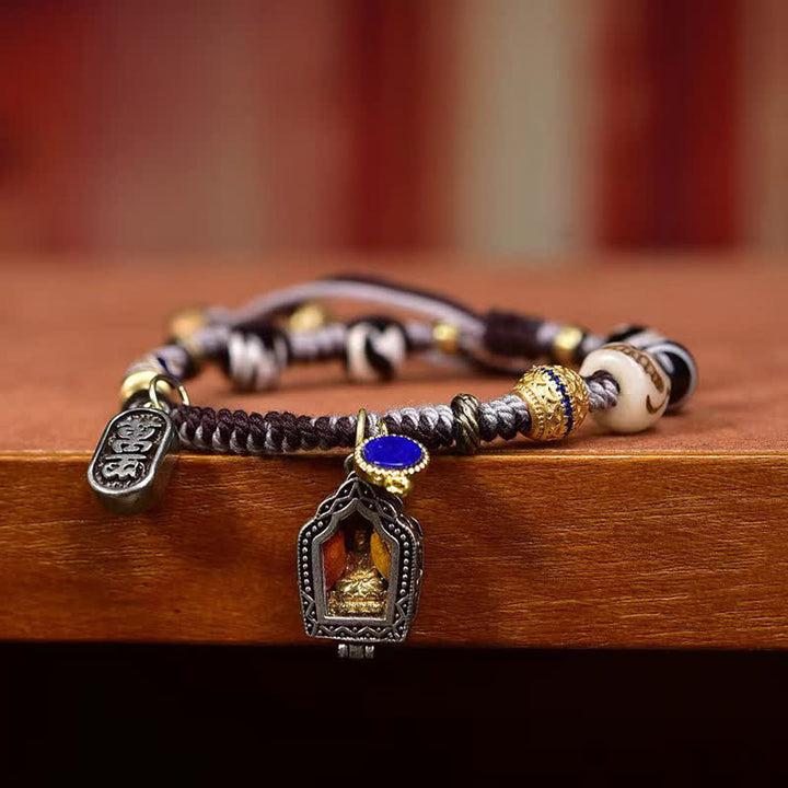 Buddha Stones Copper Buddha Braided Rope Compassion Bracelet - image 3
