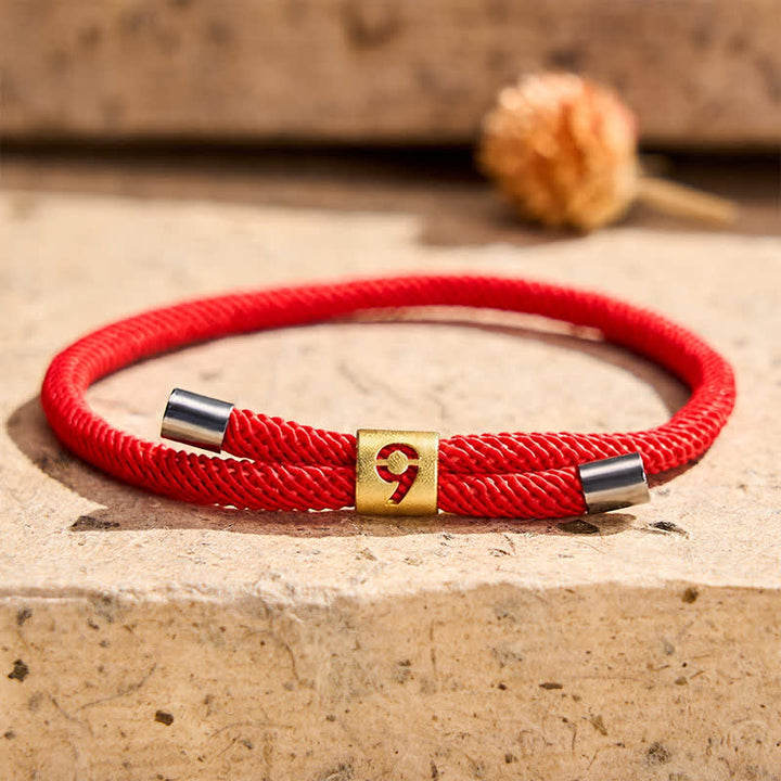 Buddha Stones Single-Digit Angel Numbers Adjustable String Protection Bracelet - image 25