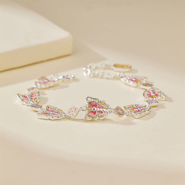 Buddha Stones Copper Butterfly Enamel Freedom Bracelet - image 1
