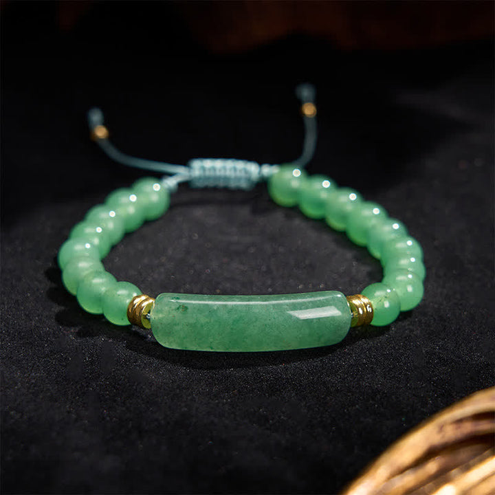Buddha Stones Amethyst Green Aventurine Tiger Eye Strawberry Quartz Positive Transformation Bracelet - image 5