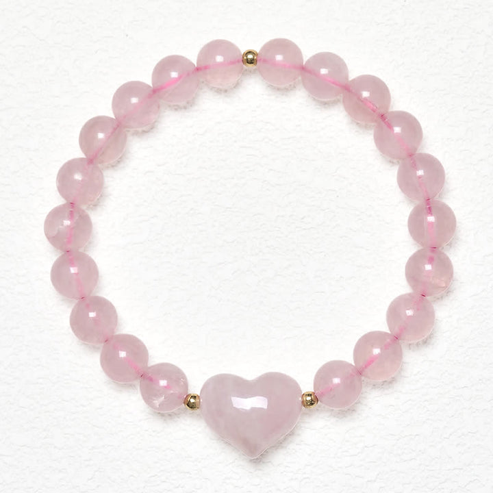 Buddha Stones Natural Amethyst Green Aventurine Tiger Eye Strawberry Quartz Love Heart Spiritual Bracelet - image 1