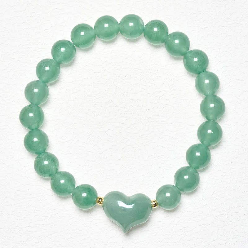 Buddha Stones Natural Amethyst Green Aventurine Tiger Eye Strawberry Quartz Love Heart Spiritual Bracelet - image 19