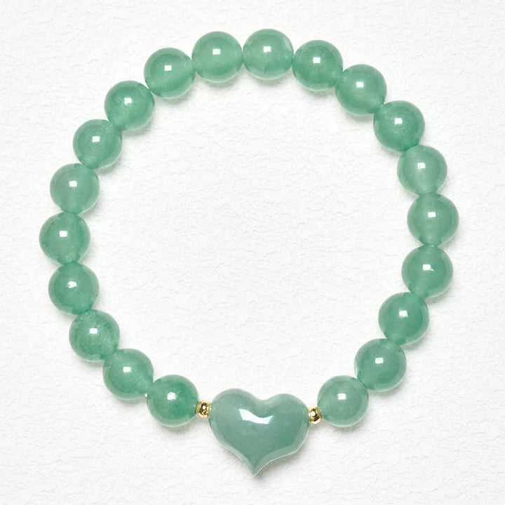 Buddha Stones Natural Amethyst Green Aventurine Tiger Eye Strawberry Quartz Love Heart Spiritual Bracelet - image 19