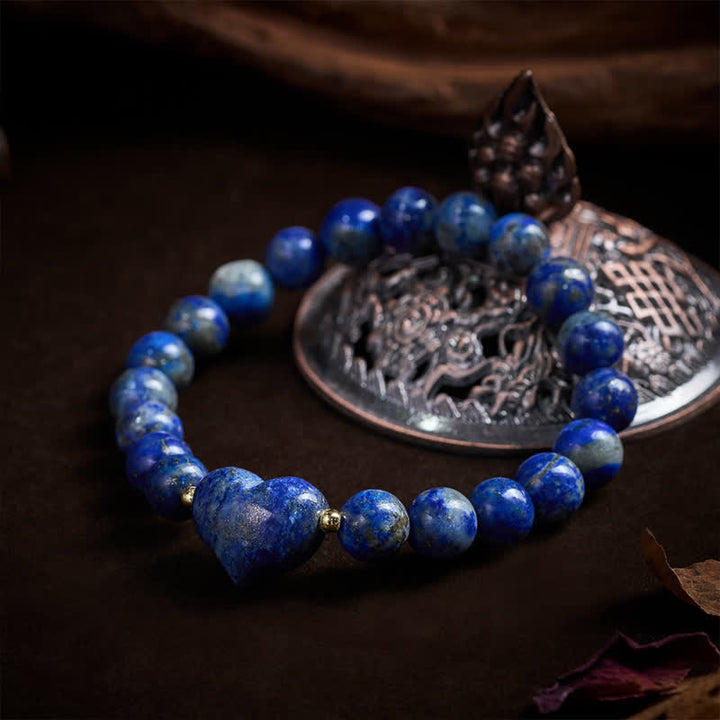 Buddha Stones Natural Amethyst Green Aventurine Tiger Eye Strawberry Quartz Love Heart Spiritual Bracelet - image 39