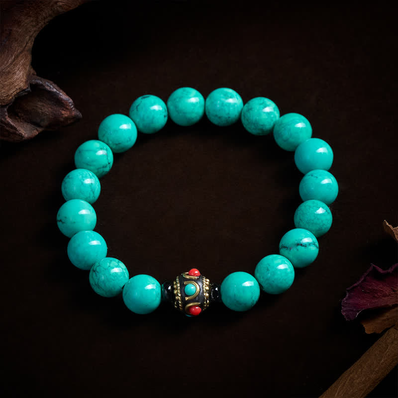 Buddha Stones Tibetan Turquoise Protection Bracelet - image 2