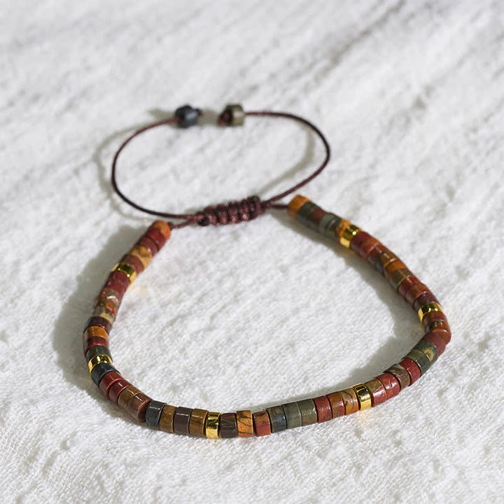 Buddha Stones Small Picasso Jasper Beads Energy String Bracelet - image 11