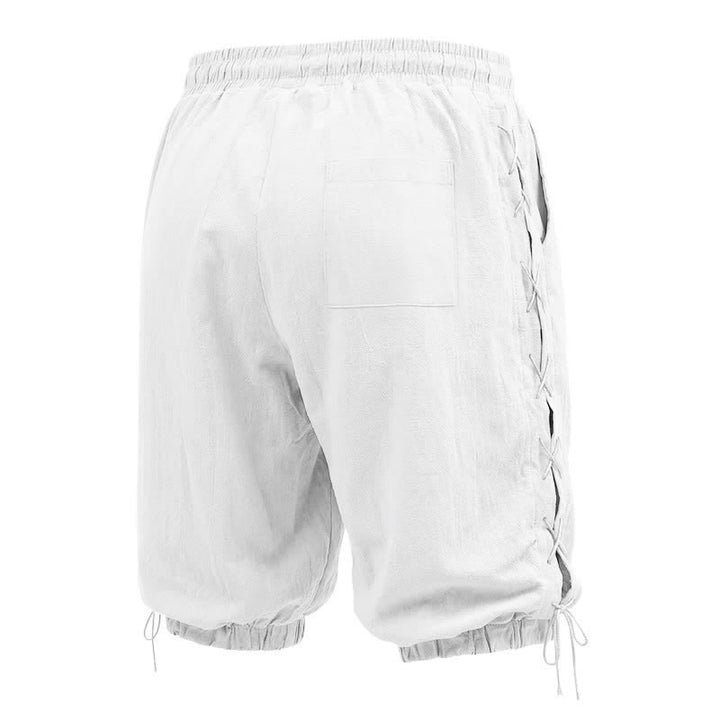 Buddha Stones Summer Casual Drawstring Side Slit Solid Bermuda Shorts Men's Straight Leg Pants With Pockets - image 52