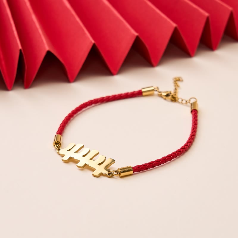 Buddha Stones Angel Numbers Titanium Steel Adjustable String Faith Bracelet - image 13