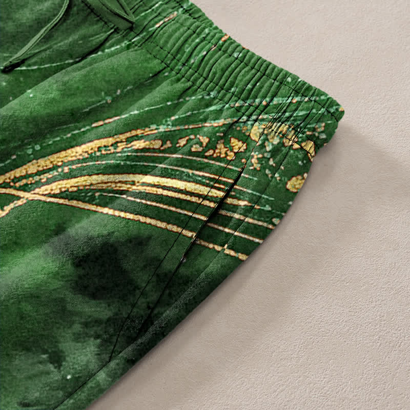 Buddha Stones Cotton Floral Starlight Pattern Men's Tapered Pants With Pockets - image 7