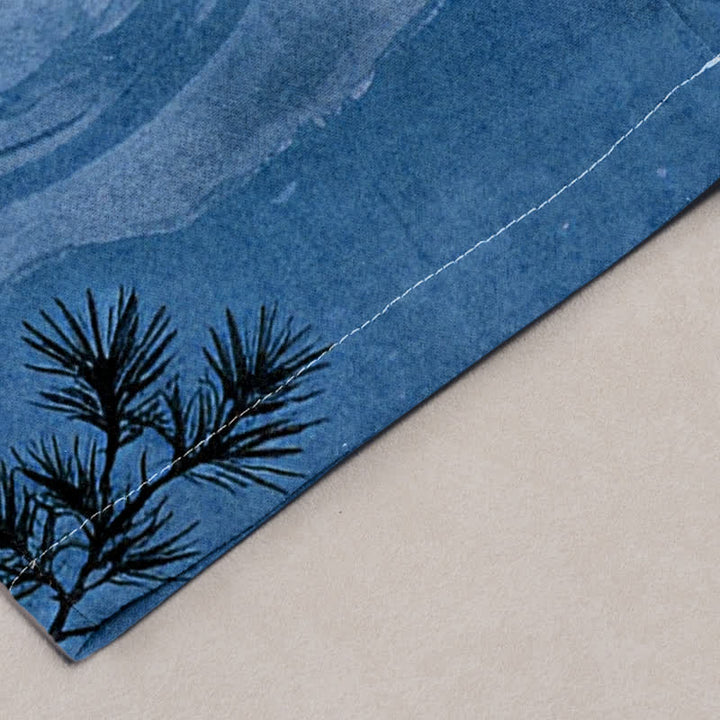 Buddha Stones Cotton Ink Landscape Pattern Men's Tapered Pants With Pockets - image 10