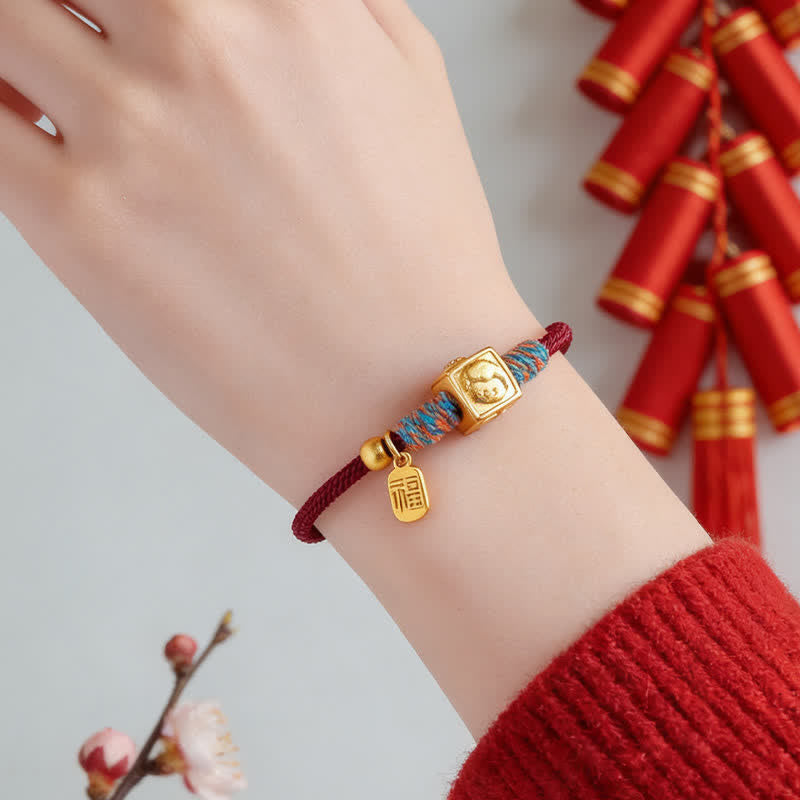 Buddha Stones Handmade Red String Chinese Zodiac Luck Fu Charm Bracelet - image 16