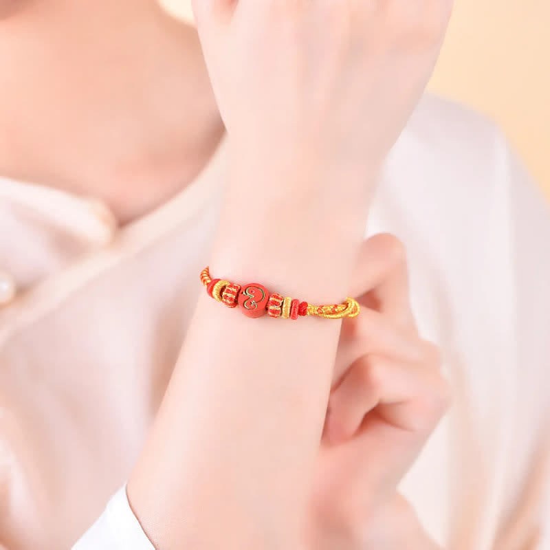 Buddha Stones Cinnabar Chinese Zodiac Blessing Hand-Woven Red String Bracelet - image 21