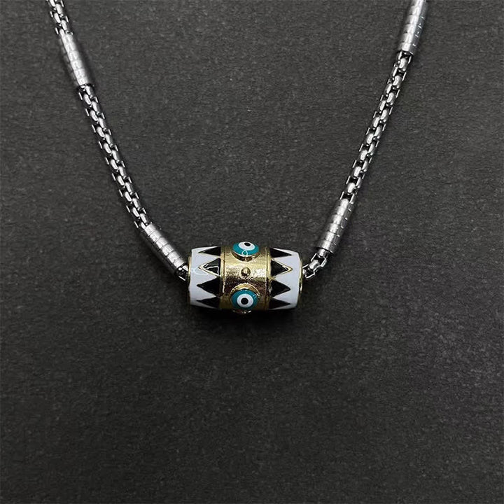Buddha Stones Copper Enamel Evil Eye Protection Pendant Necklace - image 4