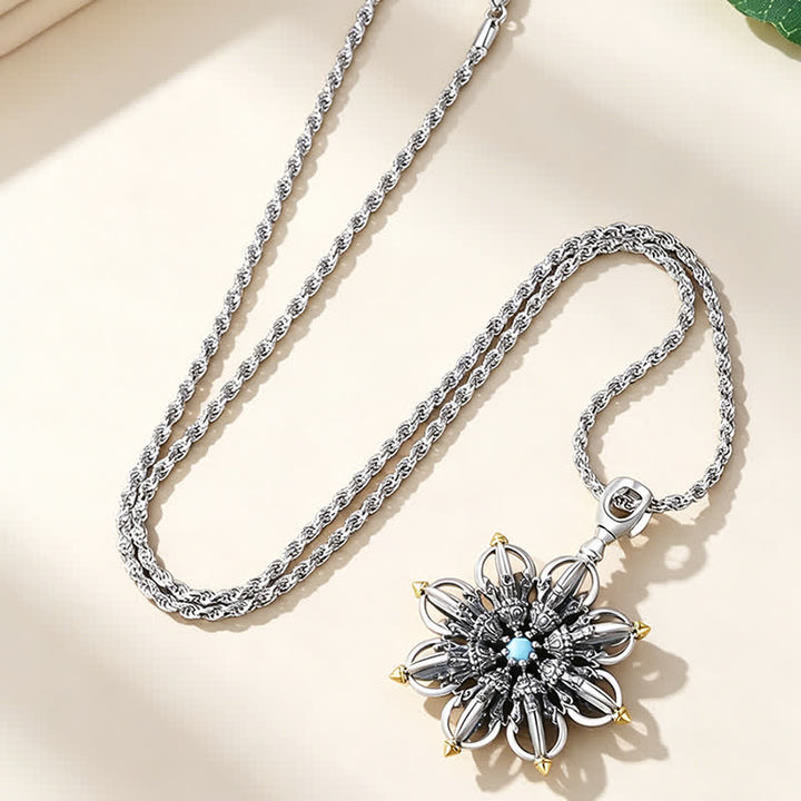 Buddha Stones Copper Lotus New Beginning Pendant Necklace - image 1