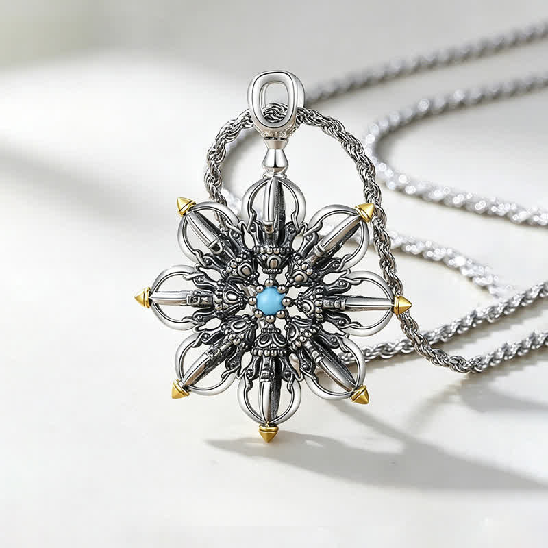 Buddha Stones Copper Lotus New Beginning Pendant Necklace - image 3