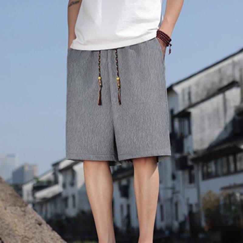 Buddha Stones Summer Casual Drawstring Solid Bermuda Shorts Men's With Pockets - DarkGray - US/UK/AU46，EU56 (5XL) - image 23