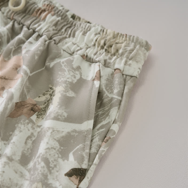 Buddha Stones Summer Casual Drawstring Abstract Maple Leaf Women's Shorts With Pocket - image 8