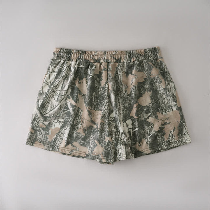 Buddha Stones Summer Casual Drawstring Abstract Maple Leaf Women's Shorts With Pocket - image 11