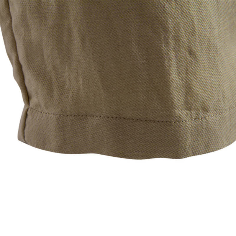 Buddha Stones Summer Casual Classic Zipper Button Solid Bermuda Shorts Men's With Pockets - image 11