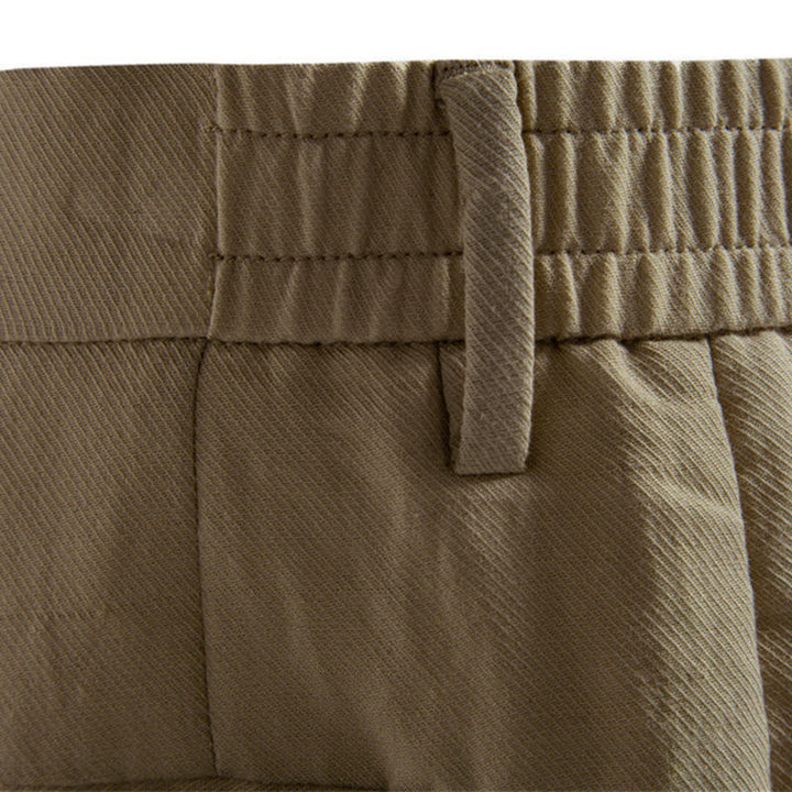 Buddha Stones Summer Casual Classic Zipper Button Solid Bermuda Shorts Men's With Pockets - image 8