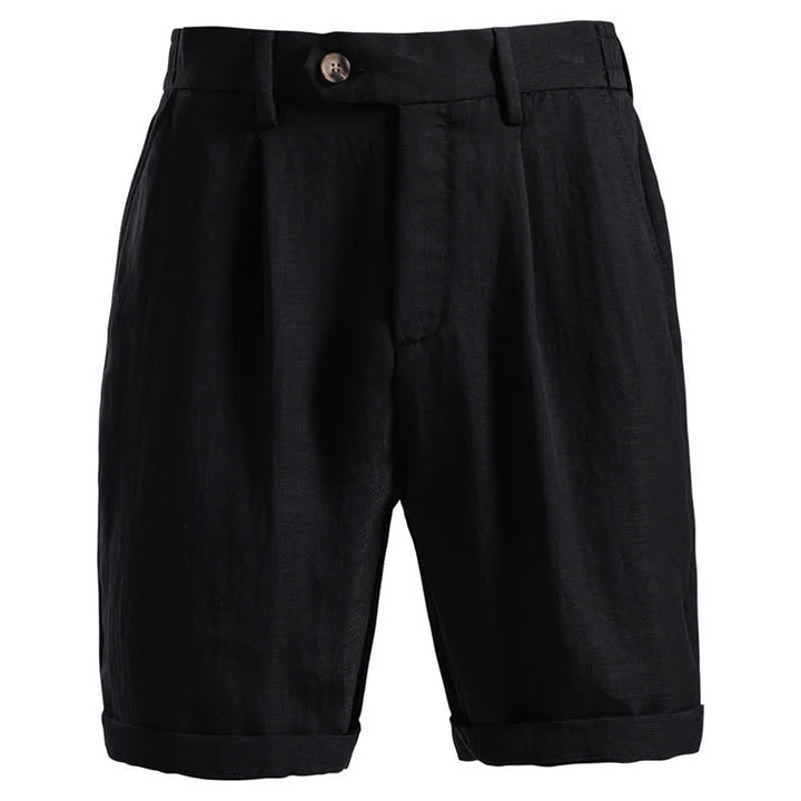 Buddha Stones Summer Casual Classic Zipper Button Solid Bermuda Shorts Men's With Pockets - Black - US/UK/AU42, EU52 (2XL) - image 13