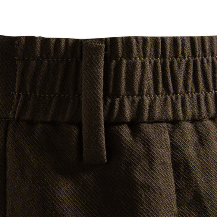 Buddha Stones Summer Casual Classic Zipper Button Solid Bermuda Shorts Men's With Pockets - image 31