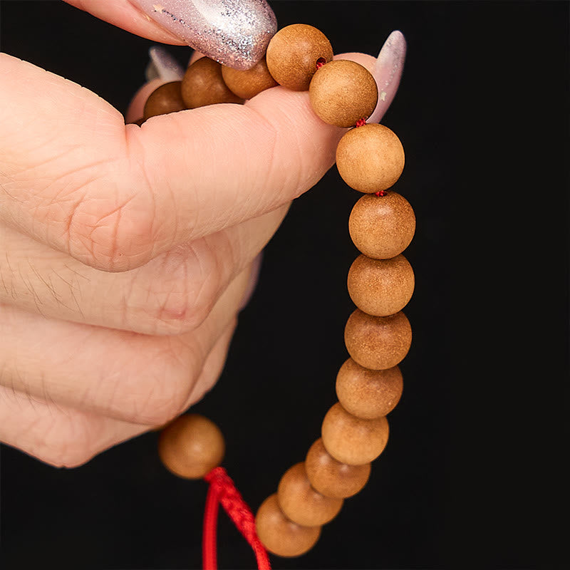 Buddha Stones Sandalwood grounding Tibetan Sandalwood Beads Wrist Mala - image 7