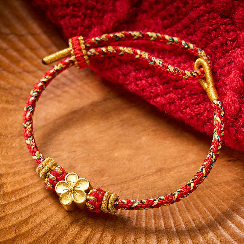 Buddha Stones Hand-Woven Red String Koi Fish Flower Protection Bracelet - image 11