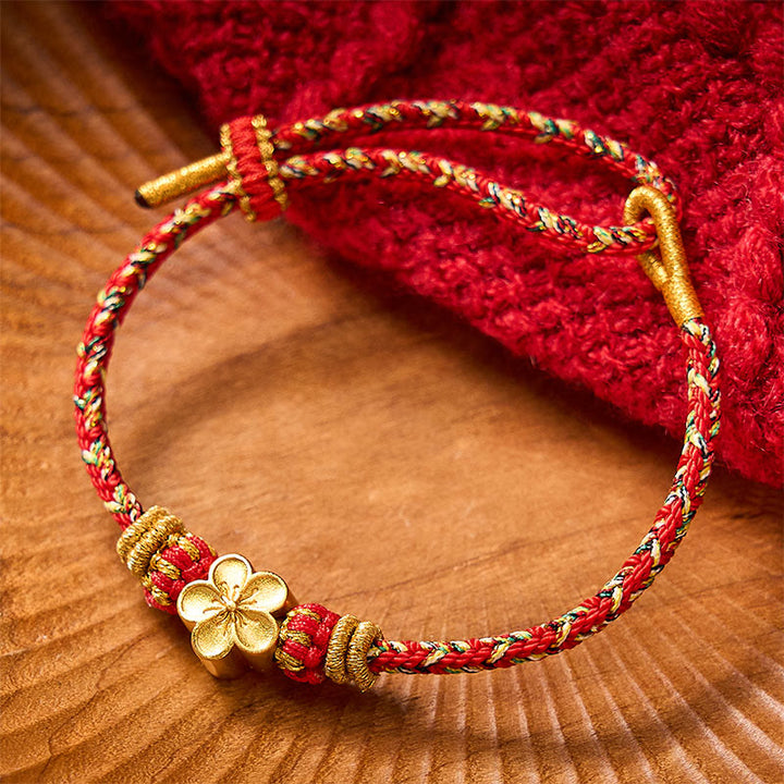 Buddha Stones Hand-Woven Red String Koi Fish Flower Protection Bracelet - image 11