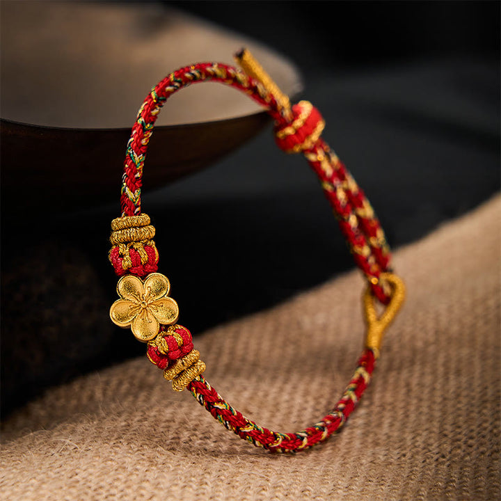 Buddha Stones Hand-Woven Red String Koi Fish Flower Protection Bracelet - image 14
