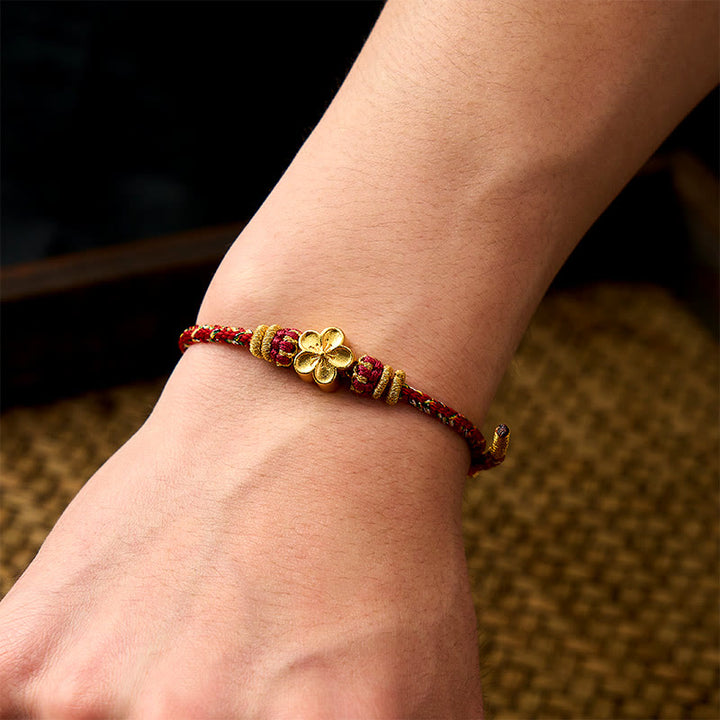 Buddha Stones Hand-Woven Red String Koi Fish Flower Protection Bracelet - image 20