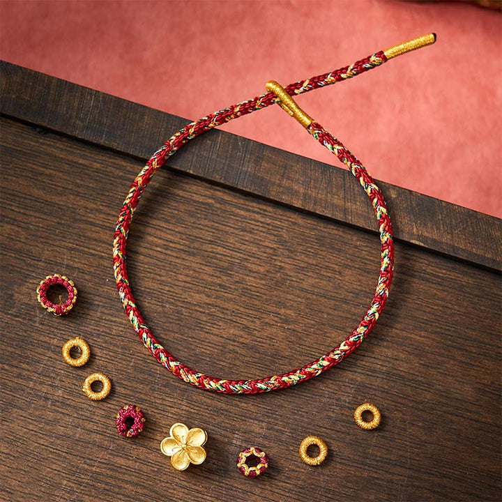 Buddha Stones Hand-Woven Red String Koi Fish Flower Protection Bracelet - image 16