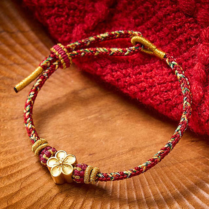 Buddha Stones Hand-Woven Red String Koi Fish Flower Protection Bracelet - image 17