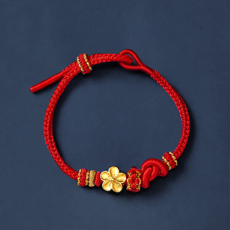 Buddha Stones Flower Braided Rope Knot Adjustable Bracelet - image 9