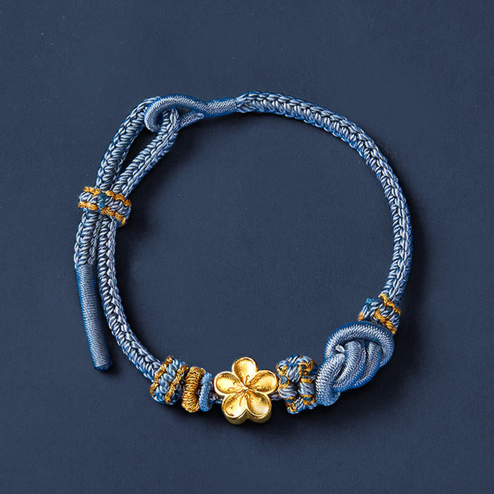 Buddha Stones Flower Braided Rope Knot Adjustable Bracelet - image 23