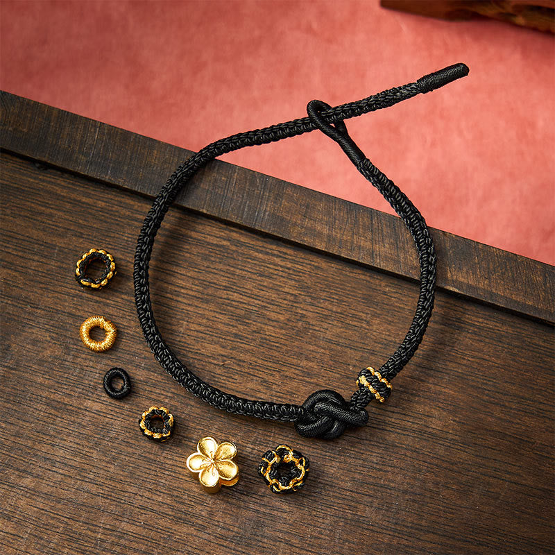Buddha Stones Flower Braided Rope Knot Adjustable Bracelet - image 13