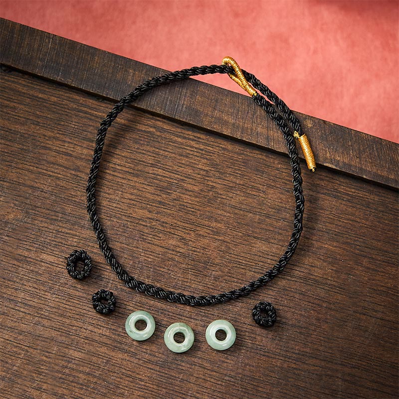 Buddha Stones Handmade Braided Red String 3mm Jade Beads Protection Adjustable DIY Bracelet - image 21
