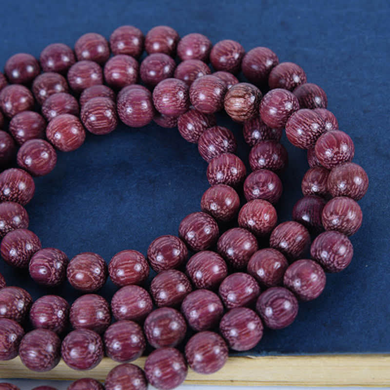 Buddha Stones Natural Peltogyne Gourd 108 Bead Mala - image 18