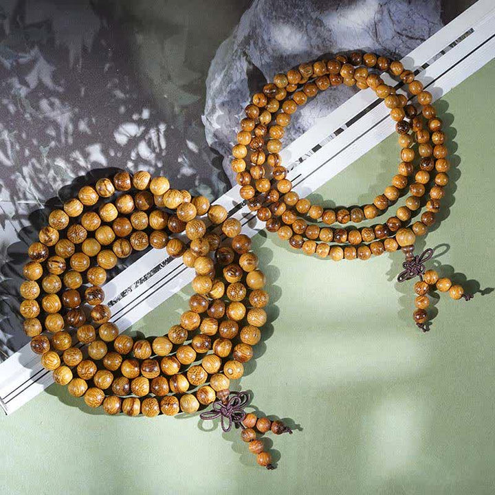 Buddha Stones Natural Marblewood Harmony 108 Bead Mala - image 7