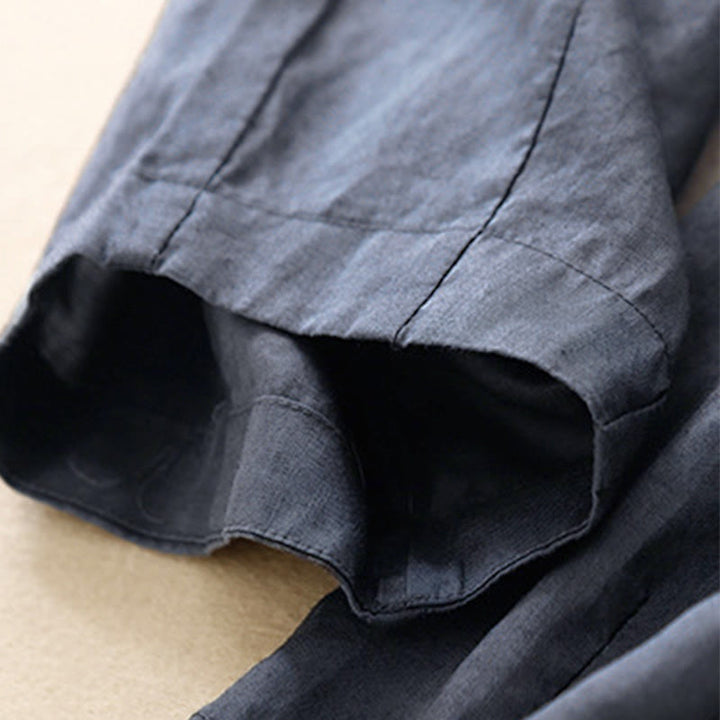 Buddha Stones Spring Summer Casual Minimalist Solid Cropped Women's Harem Pants With Pockets - image 22