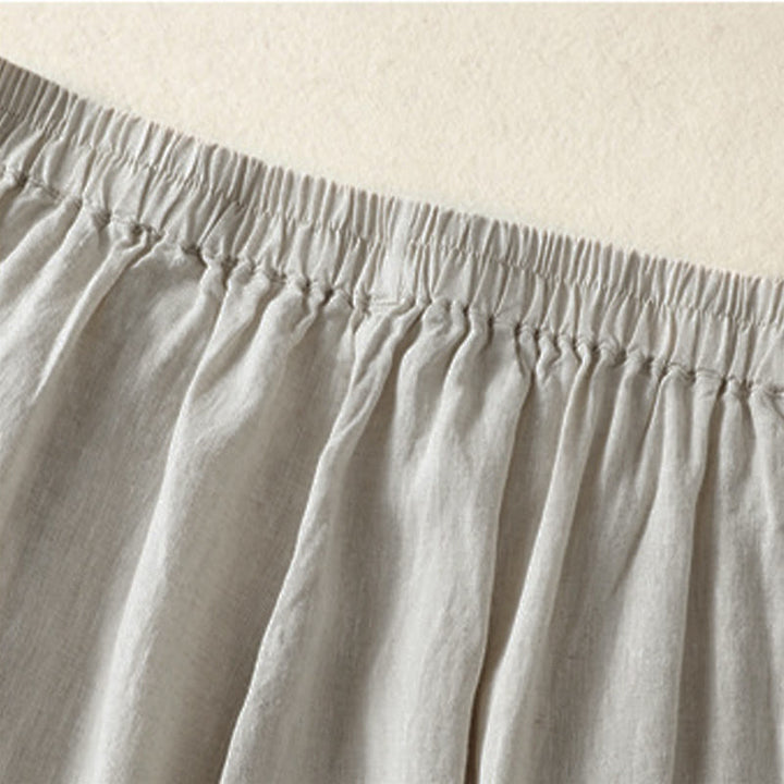 Buddha Stones Spring Summer Casual Minimalist Solid Capri Pants Women's Straight Leg Pants With Pockets - image 29