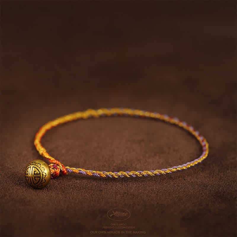 Buddha Stones Hand-woven Colorful String Bell Balance Braided Bracelet - image 2