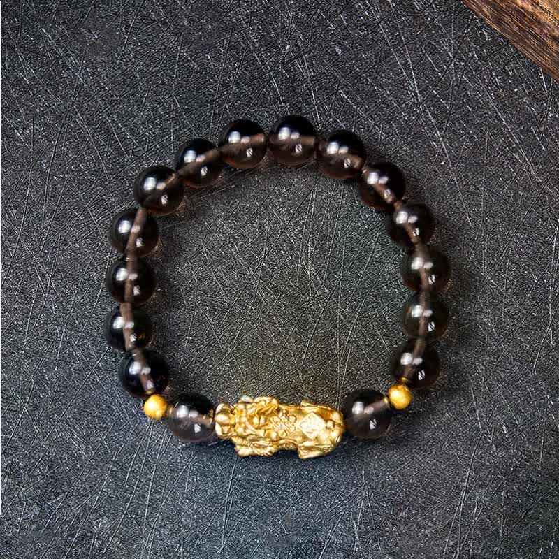 Buddha Stones PiXiu Ice Obsidian Auspicioisness Bracelet - image 1