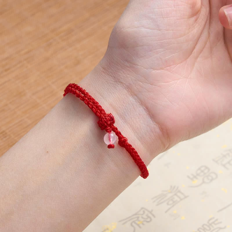 Buddha Stones Green Aventurine Red String Balance Bracelet - image 14