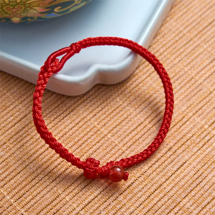 Buddha Stones Green Aventurine Red String Balance Bracelet - image 18
