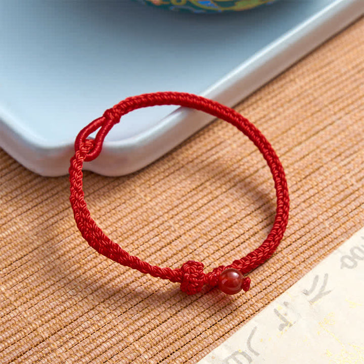 Buddha Stones Green Aventurine Red String Balance Bracelet - image 19