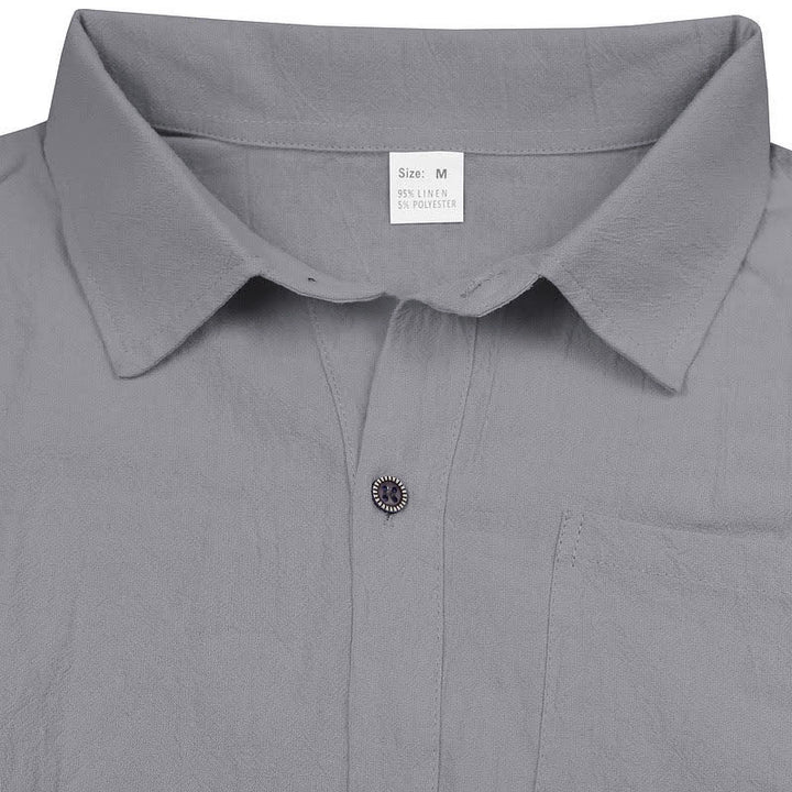 Buddha Stones Summer Casual Minimalist Button-Up Solid Men's Sleeveless Shirts - Gray - US/UK/AU44，EU54 (3XL) - image 25
